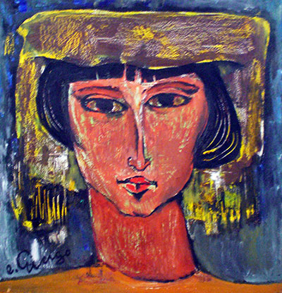 “Mountain Maiden” by Edison Gjergo, 1972 (National Gallery of Tirana).